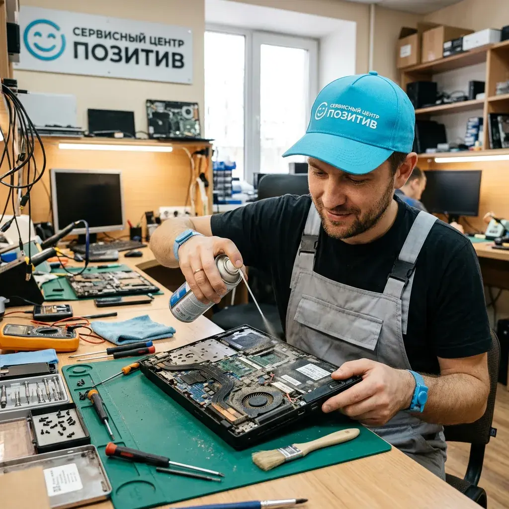Чистка ноутбука от пыли в Гурьевске | Замена термопасты