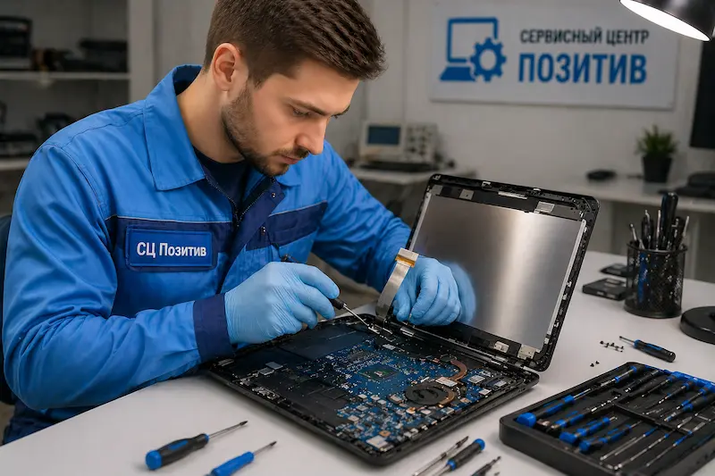 Ремонт шлейфа матрицы ноутбука в Гурьевске