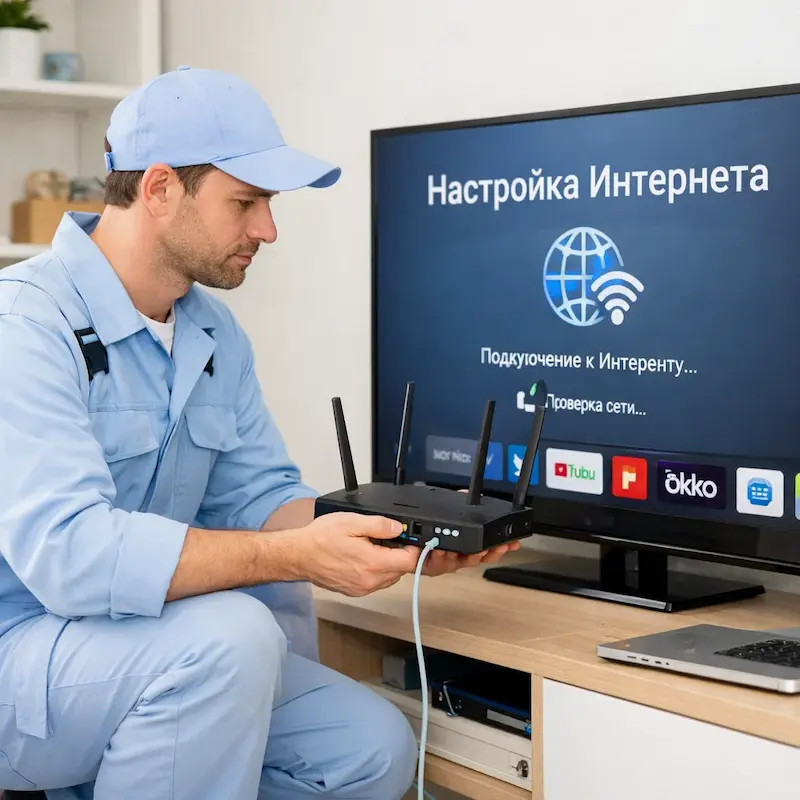 Настройка интернета на телевизоре в Гурьевске