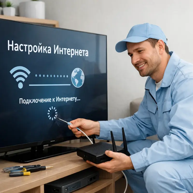 Настройка интернета на ТВ в Гурьевске