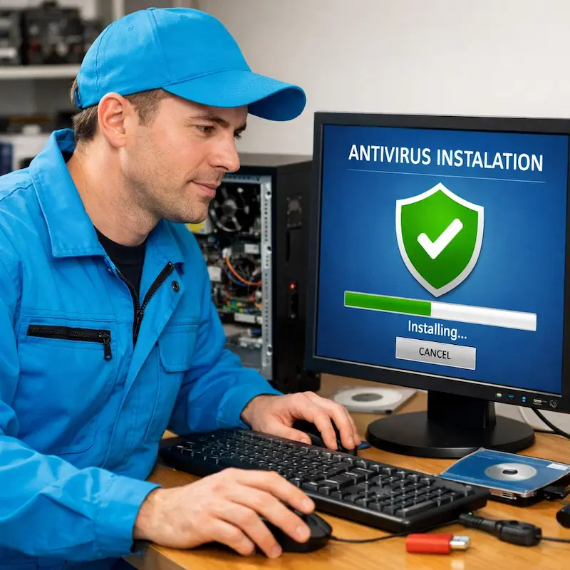 Установка антивируса на ноутбук в Гурьевске