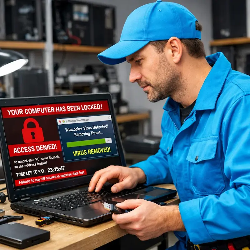 Поможем разблокировать компьютер и ноутбук в Гурьевске